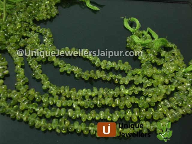 Peridot Plain Drop Beads